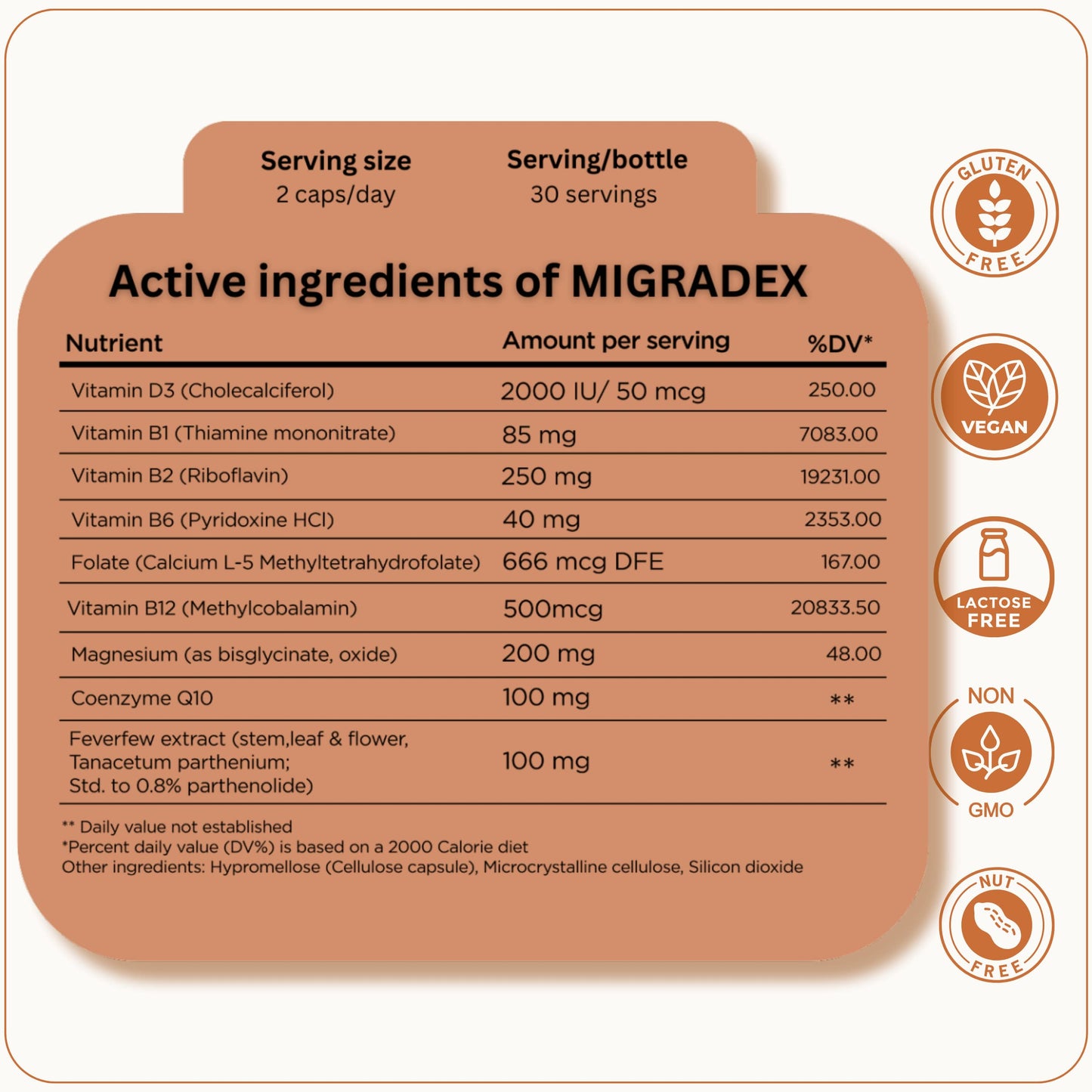 migradex - 9 in 1 migraine supplement